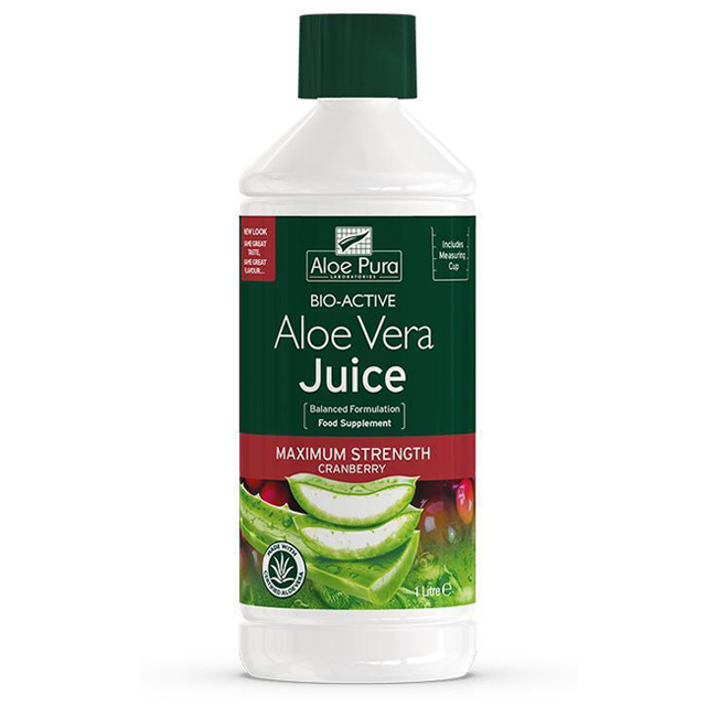 Aloe Pura Aloe Vera Juice Maximum Strength Cranberry 1L